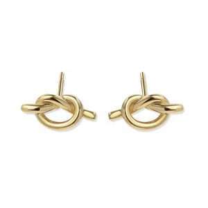 Close-Out-92141 <br> ear stud sailors knot .925 Gold Plated
