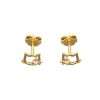 92196 <br> ear stud cat face w/ CZ .925 Gold Plated - Thumbnail Image 3