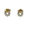 Close-Out-92198 <br> ear stud CZ wreath .925 Gold Plated - Thumbnail Image 1