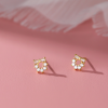 Close-Out-92198 <br> ear stud CZ wreath .925 Gold Plated - Thumbnail Image 3
