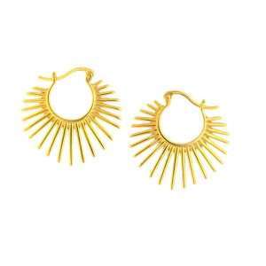 92200 <br> earring geometric retro sunlight .925 Gold Plated
