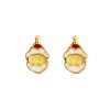 Close-Out-92219 <br> ear stud enamel Santa's .925 Gold Plated - Thumbnail Image 1