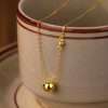 Close-Out-95096 <br> necklace floating bead  16"+2" ext  .925 Gold Plated - Thumbnail Image 2