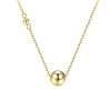 Close-Out-95096 <br> necklace floating bead  16"+2" ext  .925 Gold Plated - Thumbnail Image 1