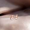 Close-Out-92220 <br> era stud enamel snowmen .925 Gold Plated - Thumbnail Image 2