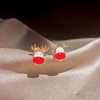 Close-Out-92217 <br> ear stud enamel Rudolph.925 Gold Plated - Thumbnail Image 2