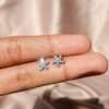 Close-Out-27272 <br> ear stud CZ mini dancing starfish .925 RP - Thumbnail Image 2
