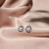 Close-Out-27240 <br> ear stud CZ smiley face outline .925 RP - Thumbnail Image 2