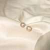 Close-Out-92203 <br> ear stud smiley face CZ outline .925 Gold Plated - Thumbnail Image 2