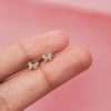 92207 <br> ear stud mini CZ butterfly .925  Gold Plated - Thumbnail Image 4