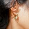 92200 <br> earring geometric retro sunlight .925 Gold Plated - Thumbnail Image 2