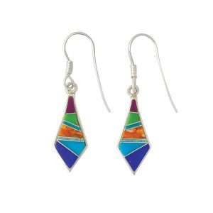 Inlay E-0648S <br> earring inlay with elongated diamond on wire