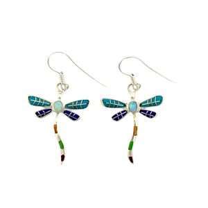Inlay E-0893S<br>earring Inlay wavy dragonfly