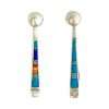 Inlay E-0905S <br> Sterling earring inlay stick 2-sided - Thumbnail Image 1
