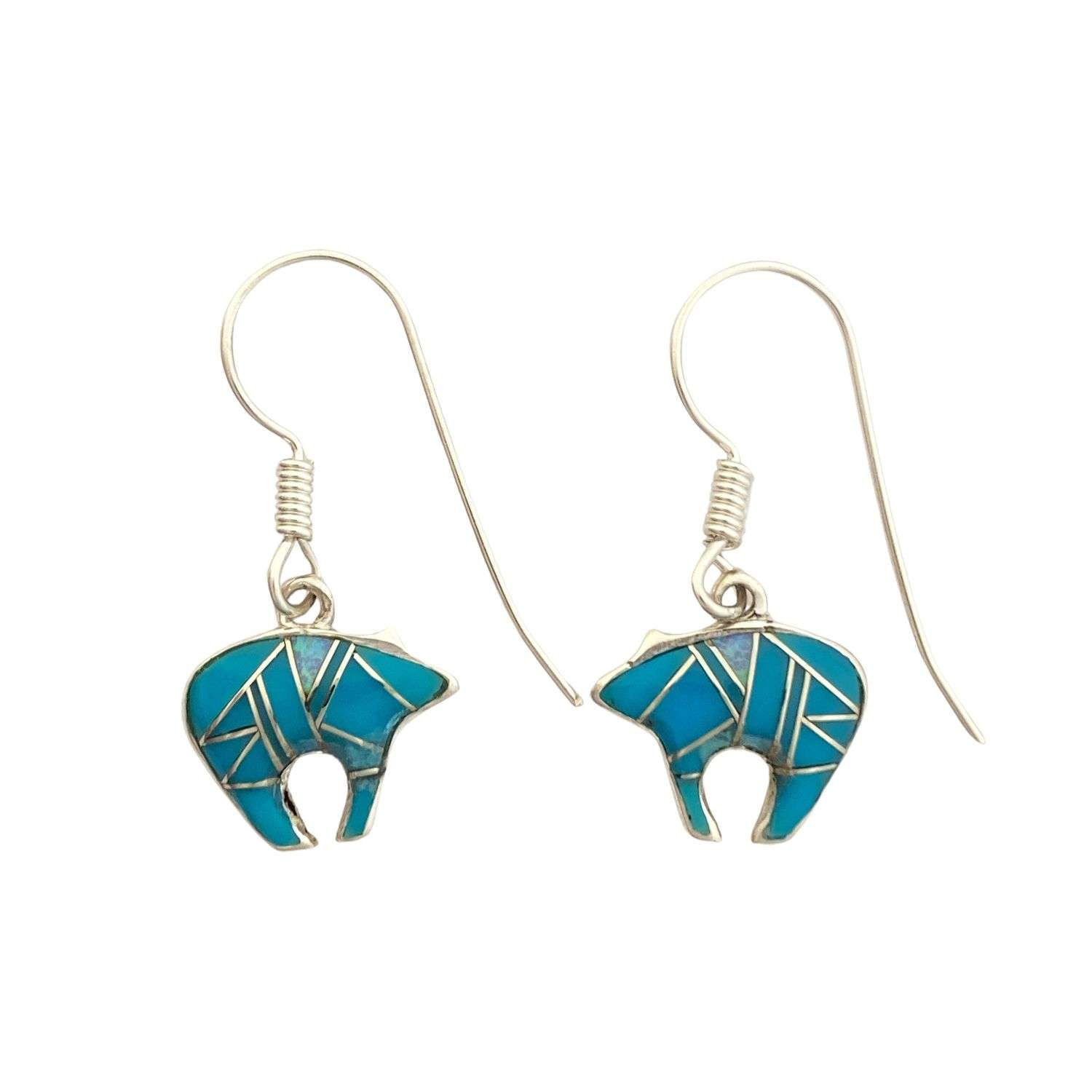 Inlay E-2116S<br>earring Inlay rounded bear - Image 1