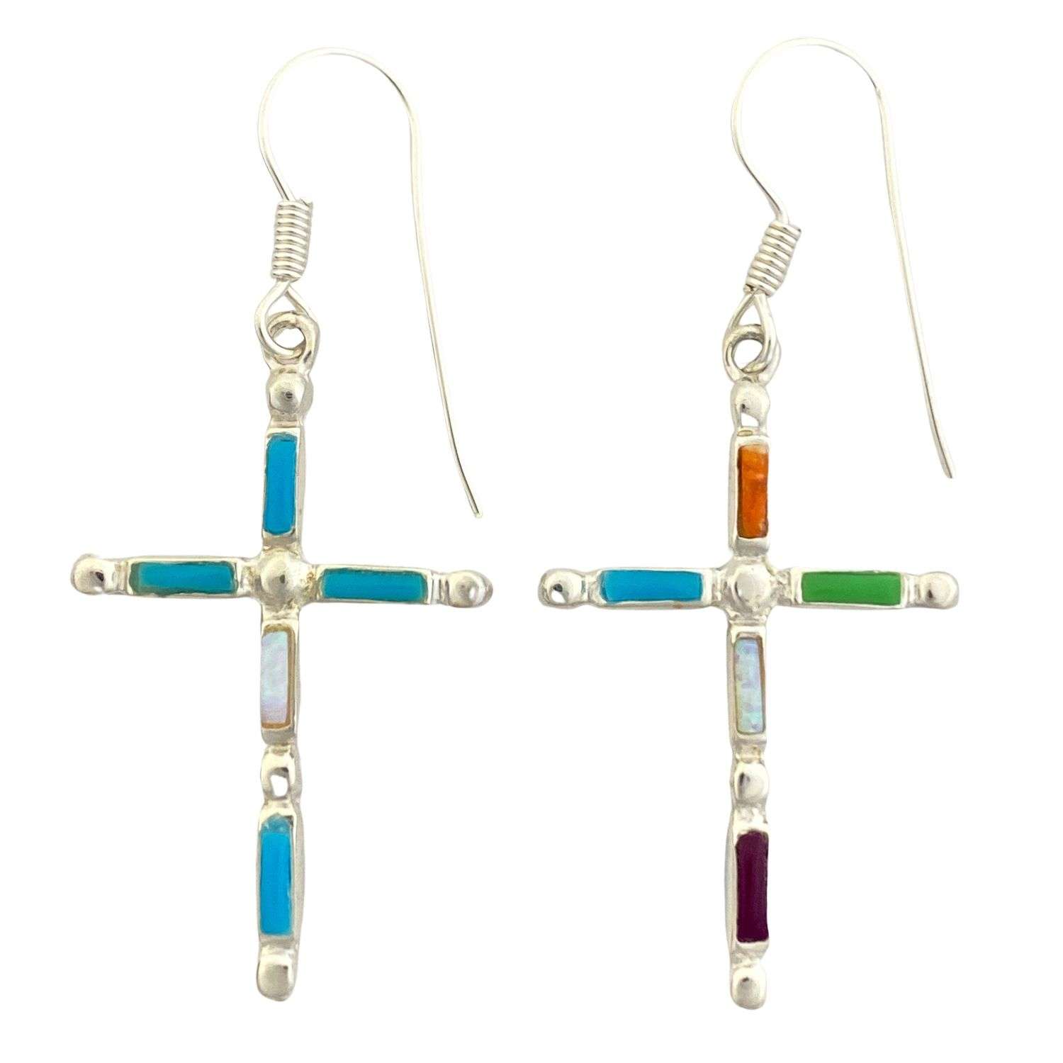 Inlay E-2128S<br>earring Inlay cross double sided - Image 1