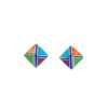 Inlay E-2263S-post <br> earring inlay diamond-post - Thumbnail Image 1
