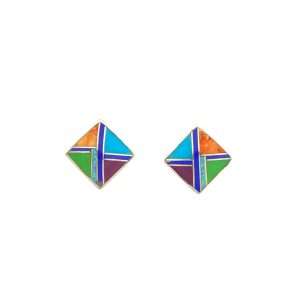 Inlay E-2263S-post <br> earring inlay diamond-post