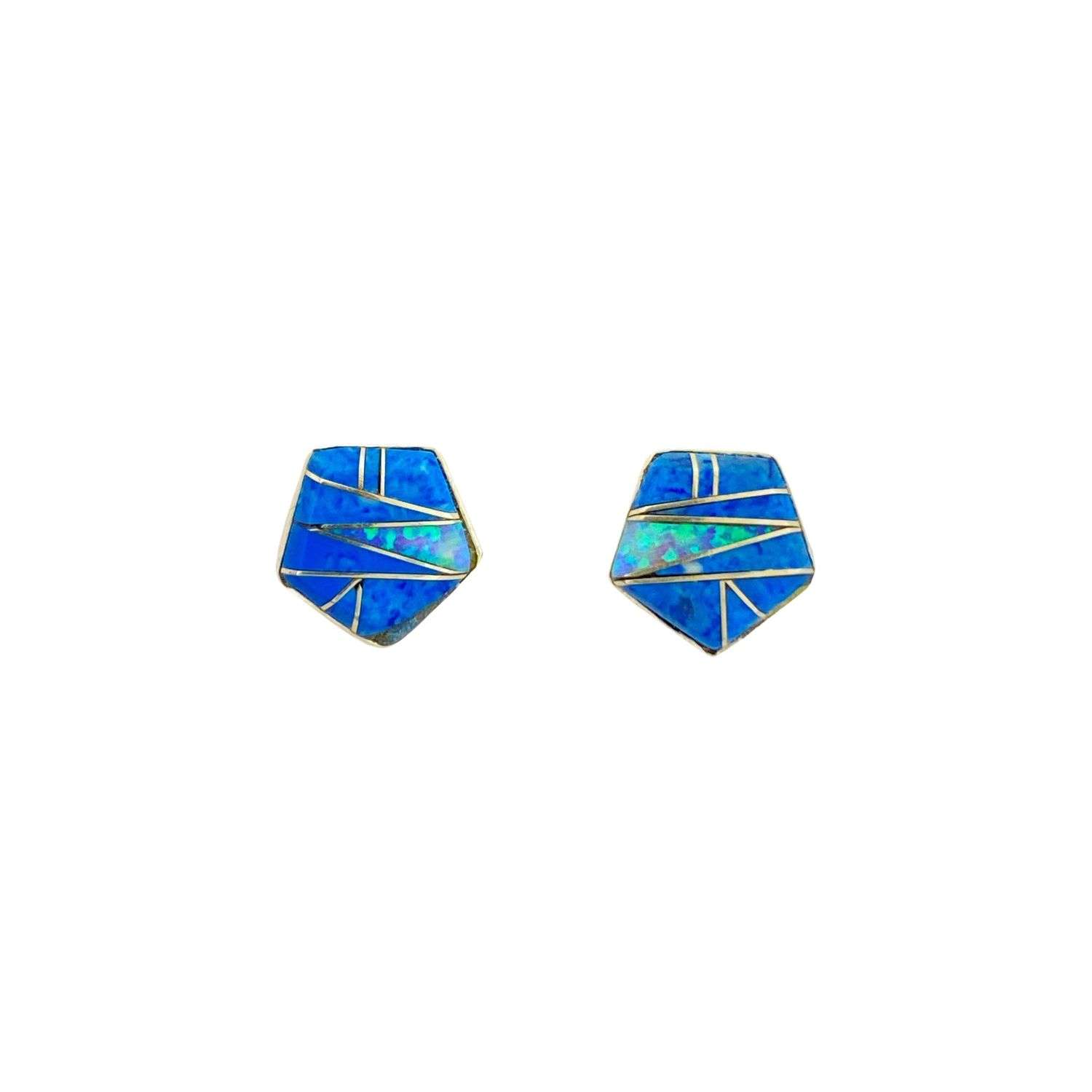 Inlay E-2270S-post <br> earring inlay pentagon-post - Image 6
