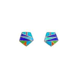 Inlay E-2270S-post <br> earring inlay pentagon-post
