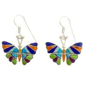 Inlay E-2336S earring inlay butterfly