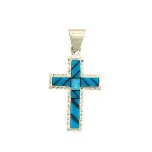 Inlay P-2054S-sm <br> pendant inlay cross-small with etched border