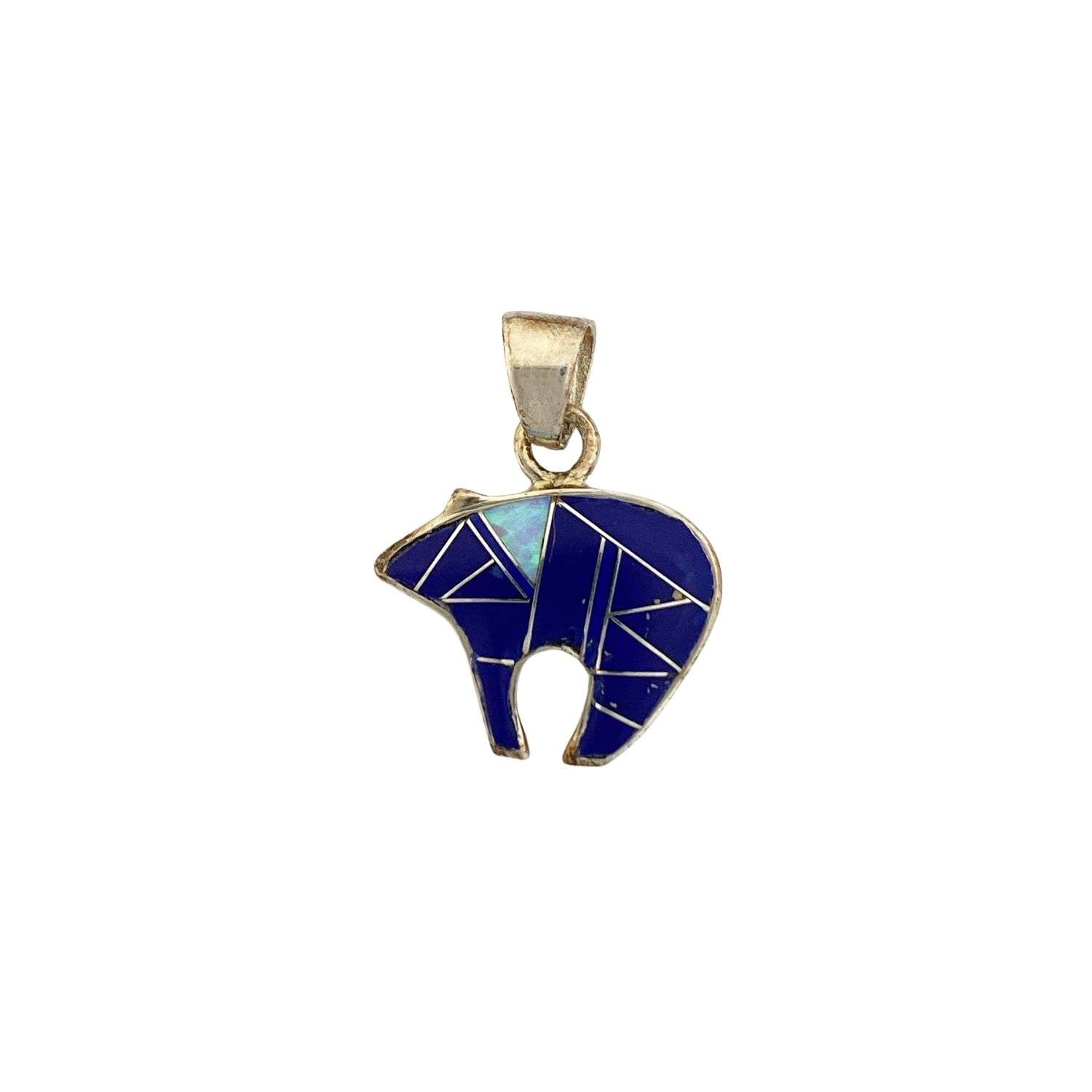 Close-Out-Inlay P-2116S<br>pendant Inlay rounded bear - Image 3
