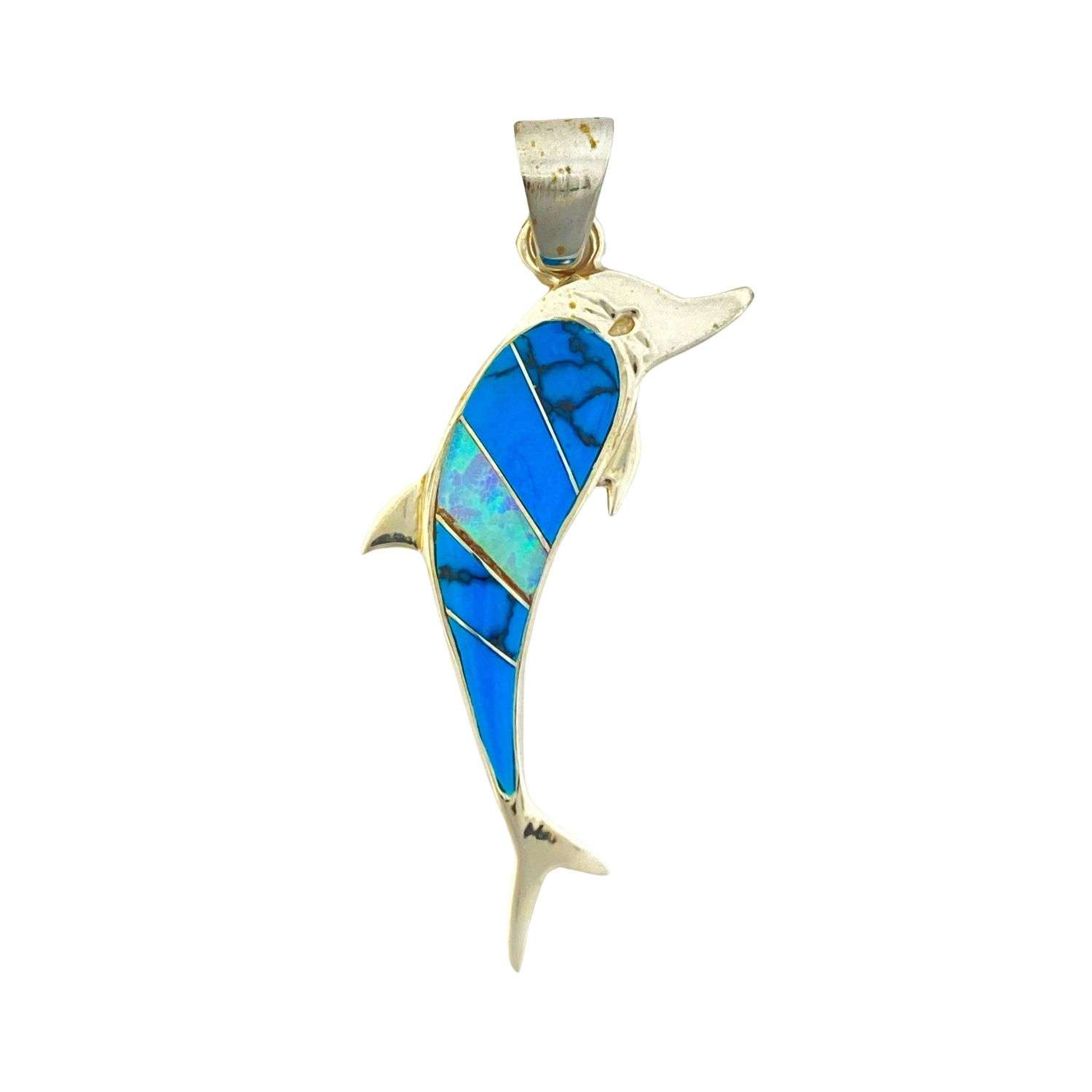 Close-Out-Inlay P-2352S<br>pendant inlay dolphin - Image 1