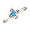 16646 <br>ring ZIA 9x9mm w/ 3mm Turquoise - Thumbnail Image 4