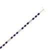 Inlay B-0207S <br> Sterling bracelet Inlay rectangular links, hinged - Thumbnail Image 6