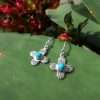 26649 <br> earring ZIA 14x14mm w/ 4mm Turquoise cab - Thumbnail Image 2