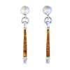 Inlay E-0905S <br> Sterling earring inlay stick 2-sided - Thumbnail Image 2