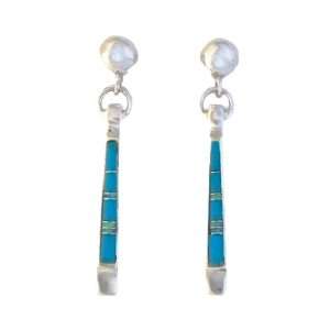 Inlay E-0904S <br> Sterling earring inlay stick 1-sided