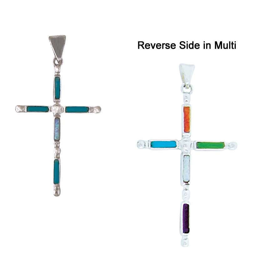 Inlay P-2128S<br>pendant Inlay cross double sided - Image 1
