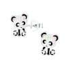 28027 <br> ear stud 8x10 enamel panda .925 E-coat - Thumbnail Image 1