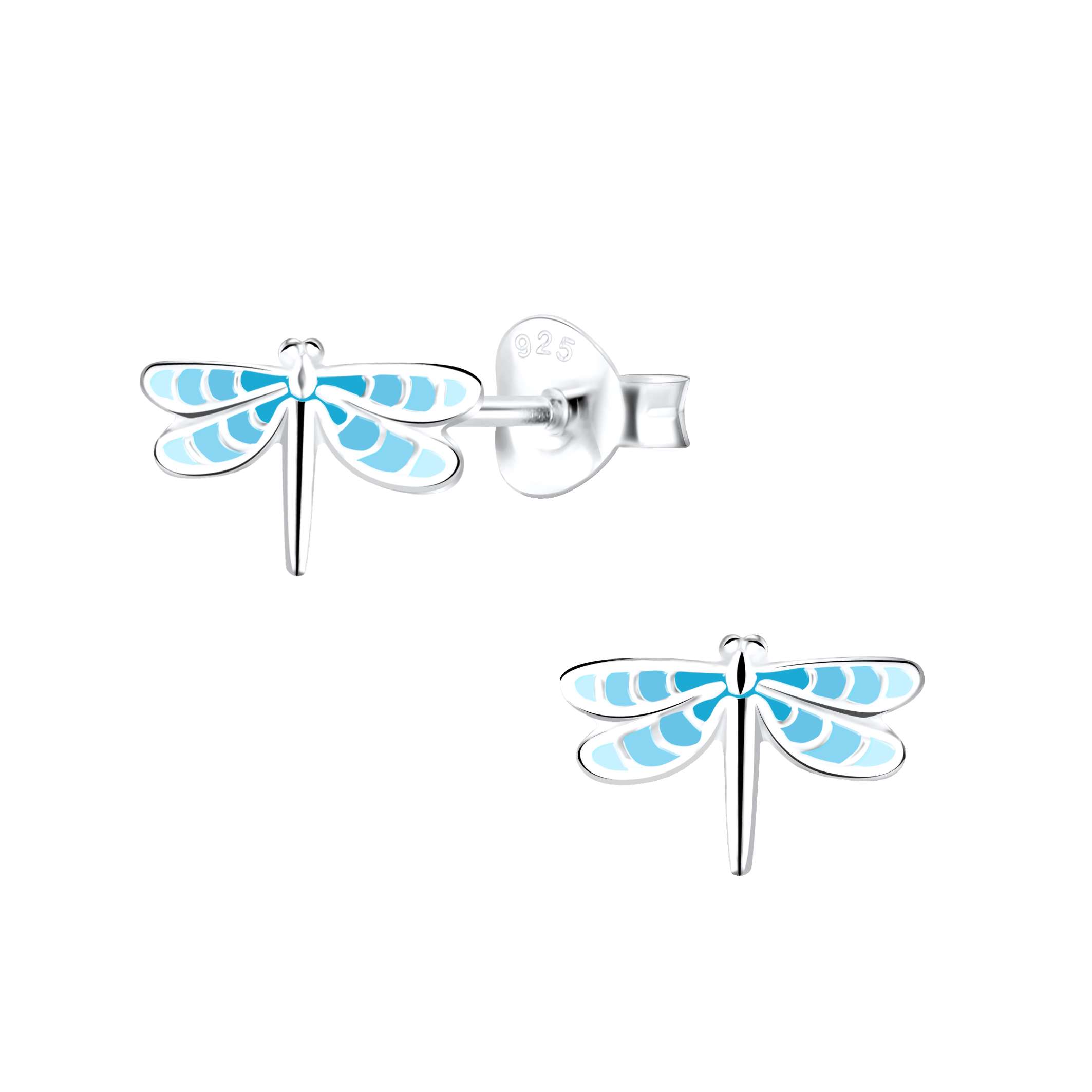 28031 <br> ear stud dragonfly .925 E-coat - Image 1