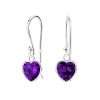 Close-Out-28068 <br> earring 7x7 crystal heart  .925 E-coat - Thumbnail Image 1
