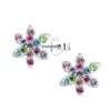 Close-Out-28069 <br> ear stud 10x10 crystal snowflake .925 E-coat - Thumbnail Image 1