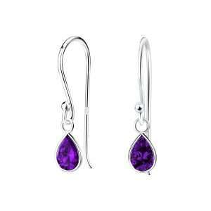 28073 <br> earring x66 crystal teardrop  .925  E-coat