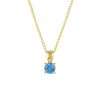 95184 <br> necklace 5mm round birthstone 16"+2" ext .925 Gold Plated - Thumbnail Image 16