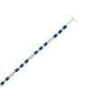 Inlay B-0207S <br> Sterling bracelet Inlay rectangular links, hinged - Thumbnail Image 7