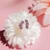 Close-Out-28067 <br> ear stud 6x14 crystal triple flower .925 E-coat - Thumbnail Image 2