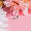 Close-Out-28069 <br> ear stud 10x10 crystal snowflake .925 E-coat - Thumbnail Image 2