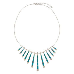 Inlay N-0904 <br> Sterling necklace inlay sticks 1-sided