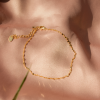 94506 <br> anklet sparkly oval chain 8"+2" ext .925 goldplated - Thumbnail Image 2