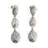 27299 <br> earring 3pc long hammered dangle drop .925 RP - Thumbnail Image 1