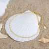 94503 <br> anklet oval sunburst link 8"+2" ext .925 14K goldplated - Thumbnail Image 2