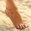 94503 <br> anklet oval sunburst link 8"+2" ext .925 14K goldplated - Thumbnail Image 3