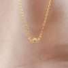 Close-Out-95261 <br> necklace moonstone w/ CZ's 16"+2" ext .925 goldplated - Thumbnail Image 2