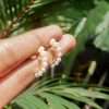 92249 <br> earring shell pearl curved bar .925 goldplated - Thumbnail Image 4